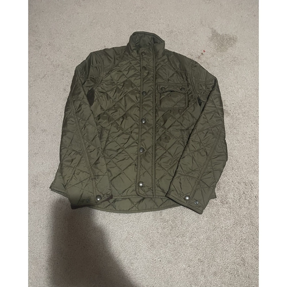 VTG Ralph Lauren Quilted Jacket Olive Green Size Small